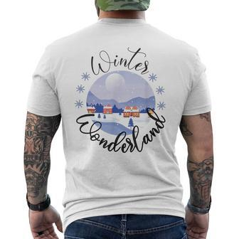 Winter Wonderland Pretty Snow Landscape Men's T-shirt Back Print - Monsterry UK