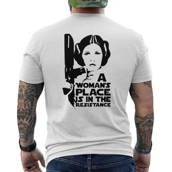 A Woman's Place Is In The Resistance Mens Back Print T-shirt - Thegiftio UK