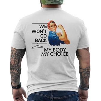 We Won't Go Back My Body My Choice Feminism Pro Choice Men's T-shirt Back Print - Monsterry AU