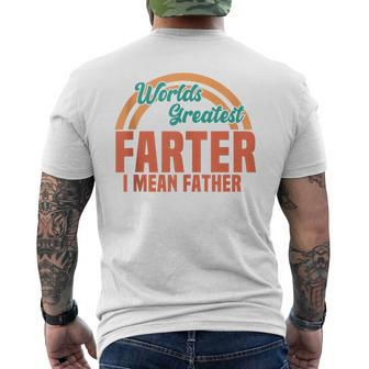 World's Best Farter Vintage Father's Day Saying Dad Men's T-shirt Back Print - Seseable