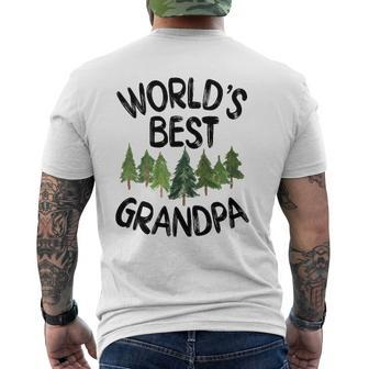 World's Best Grandpa Cute Outdoorsman Father's Day Mens Back Print T-shirt | Mazezy
