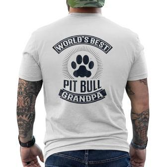 World's Best Pit Bull Grandpa Mens Back Print T-shirt | Mazezy AU