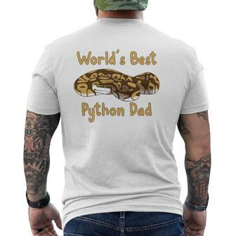 World's Best Python Dad Snake Owner Mens Back Print T-shirt | Mazezy