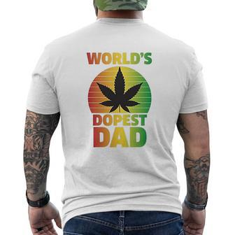 Worlds Dopest Dad Fathers Best Christmas For Dad Mens Back Print T-shirt - Thegiftio UK