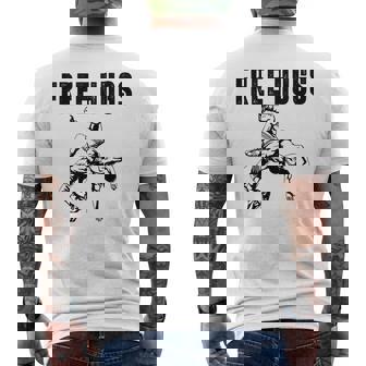 Wrestling Free Hugs Wrestling Men's T-shirt Back Print - Seseable