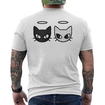 Y2k Cute Kawaii Coquette Cats With Halo Men's T-shirt Back Print - Monsterry DE