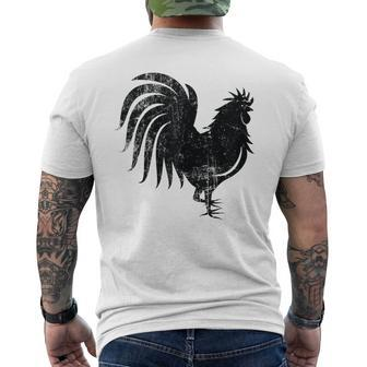 Year Of The Rooster Horoscope Vintage Distressed Men's T-shirt Back Print - Monsterry DE
