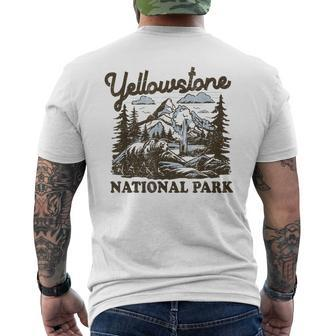Yellowstone National Park Wyoming Men's T-shirt Back Print - Monsterry AU