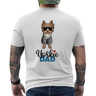 Yorkshire Terrier Papa Yorkie Dad Mens Back Print T-shirt | Mazezy CA