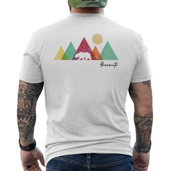 Yosemite California Colorful Bear Mountains National Park Men's T-shirt Back Print - Monsterry