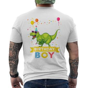 Youth 2 Year Old 2Nd Birthday Boy T Rex Dinosaur Men's T-shirt Back Print - Thegiftio UK