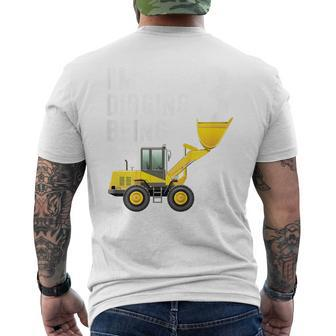 Youth 3Rd Birthday Boy Bulldozer Construction Digging 3 Men's T-shirt Back Print - Thegiftio UK