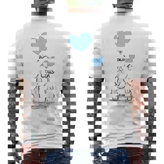 Youth Big Cousin Cute Elephants Idea Toddler Boys Men's T-shirt Back Print - Thegiftio