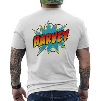 Youth Boys Harvey Name Comic Book Superhero Men's T-shirt Back Print - Seseable