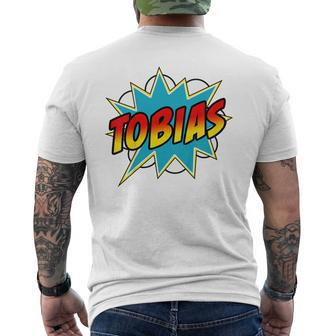 Youth Boys Tobias Comic Book Superhero Name Men's T-shirt Back Print - Seseable