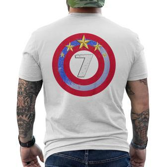 Youth Captain Kid 7Th Birthday 7 Years Old Kid Men's T-shirt Back Print - Thegiftio UK