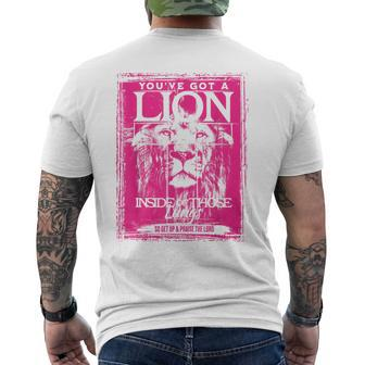 You've Got A Lion Inside Of Those Lungs Praise The Lord Men's T-shirt Back Print - Monsterry DE