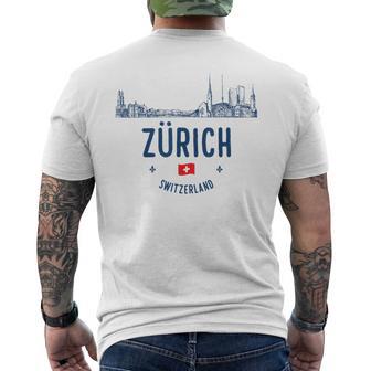 Zürich Schweiz Swiss Travel T-Shirt mit Rückendruck - Geschenkecke