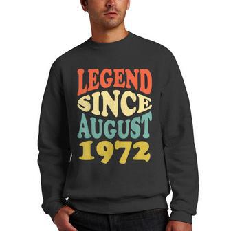 50 Year Old Legend Since August 1972 Birthday 50Th Women Men Men Crewneck Graphic Sweatshirt - Thegiftio UK