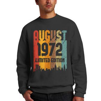 50 Years Old Vintage Awesome Since August 1972 50Th Birthday Men Crewneck Graphic Sweatshirt - Thegiftio UK