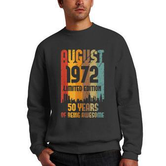 50 Years Old Vintage Awesome Since August 1972 50Th Birthday V2 Men Crewneck Graphic Sweatshirt - Thegiftio UK