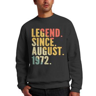 50 Years Old Vintage Legend Since August 1972 50Th Birthday V2 Men Crewneck Graphic Sweatshirt - Thegiftio UK