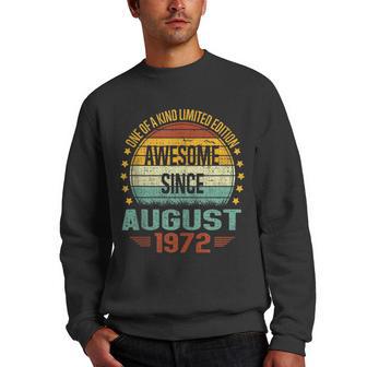 Awesome Since August 1972 Vintage 50Th Birthday V2 Men Crewneck Graphic Sweatshirt - Thegiftio UK