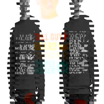 Dude Tall Guy Beard Twins Purple Hoser V2 Men Crewneck Graphic Sweatshirt - Thegiftio