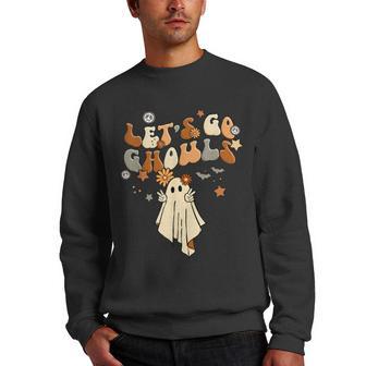 Lets Go Ghouls Comfy Halloween Cozy Autum Womens Fall Men Crewneck Graphic Sweatshirt - Thegiftio UK