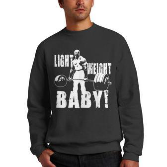 Light Weight Baby - Ronnie Coleman Gym Motivational Men Crewneck Graphic Sweatshirt - Thegiftio UK
