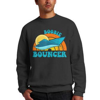 Mens Boobie Bouncer Funny Sailing Summer Boat Speedboat Vintage V2 Men Crewneck Graphic Sweatshirt - Thegiftio UK