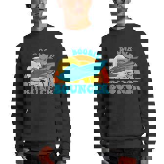Mens Boobie Bouncer Funny Sailing Summer Boat Speedboat Vintage V2 Men Crewneck Graphic Sweatshirt - Thegiftio