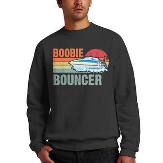 Mens Boobie Bouncer Funny Sailing Summer Boat Speedboat Vintage V3 Men Crewneck Graphic Sweatshirt - Thegiftio UK