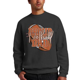 Proud Football Dad Family Matching Men Crewneck Graphic Sweatshirt - Thegiftio UK