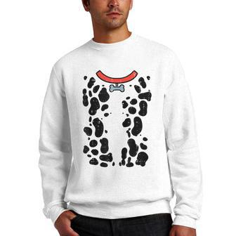 Red Dalmatian Costume Funny Halloween Dog Men Women Kids Men Crewneck Graphic Sweatshirt - Thegiftio UK