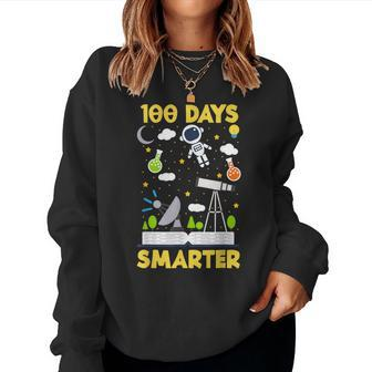 100 Days Smarter Science Teacher Elementary Student Women Sweatshirt - Monsterry