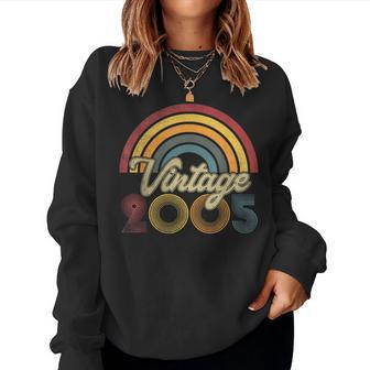 16Th Birthday For Vintage 2005 Retro Born Women Sweatshirt - Monsterry AU