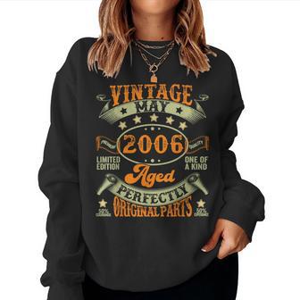 18 Year Old Vintage May 2006 18Th Birthday Boys Girl Women Sweatshirt - Monsterry