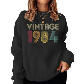 1984 39Th Birthday Vintage Retro 39 Years Old Women Sweatshirt - Monsterry