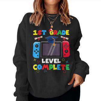 1St Grade Level Complete Graduation Class Of 2024 Boys Gamer Women Sweatshirt - Thegiftio UK