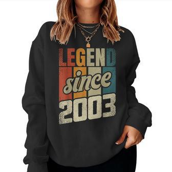 21St Birthday Man Woman 21 Years 2003 Decorative Women Sweatshirt | Mazezy