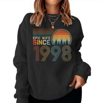 26Th Wedding Anniversary For Her Epic Wife Since 1998 Women Sweatshirt - Monsterry CA