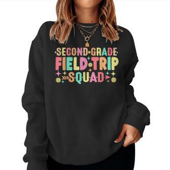 2Nd Second Grade Field Trip Squad Teacher Students Matching Women Sweatshirt - Seseable