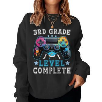 3Rd Grade Level Complete Last Day Of School Gamer Graduation Women Sweatshirt - Monsterry DE