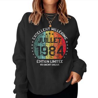 40 Ans Excellent Millésime Juillet 1984 Pour Homme Women Sweatshirt - Cadeauxyz
