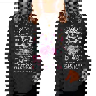 50 Year Old Made In 1974 Floral 50Th Birthday Women Women Sweatshirt - Seseable