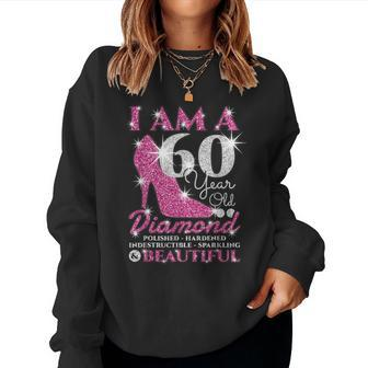 I Am A 60 Year Old Diamond 60Th Birthday Women Sweatshirt - Thegiftio UK