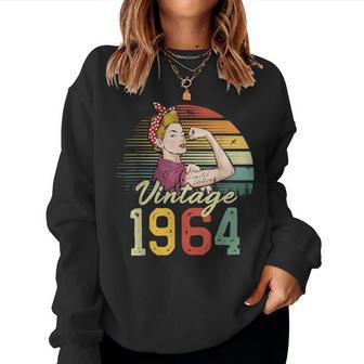 60 Year Old Limited Edition 1964 Vintage 60Th Birthday Women Women Sweatshirt - Thegiftio UK