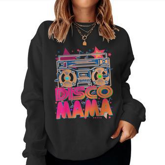 80S 90S Disco Mama Themed Vintage Retro Dancing Women Sweatshirt - Monsterry