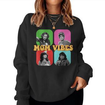 90’S Mom Vibes Vintage Retro Mom Life Mother Day Women Sweatshirt - Seseable